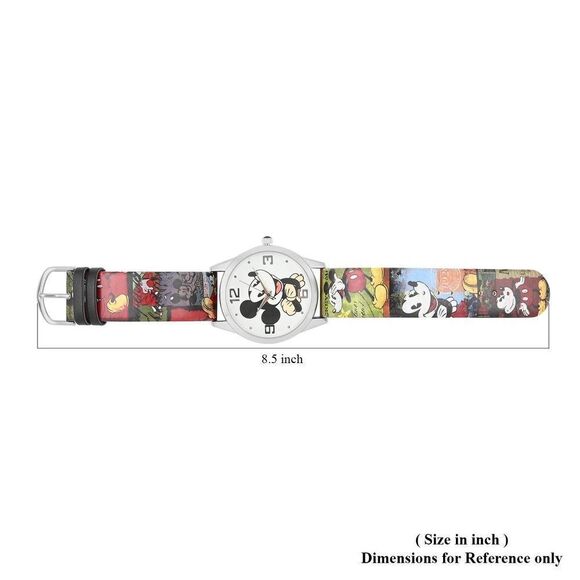 Set of (2) Mickey Mouse Green and Brown Comic Strip Vegan Leather Strap main image 5